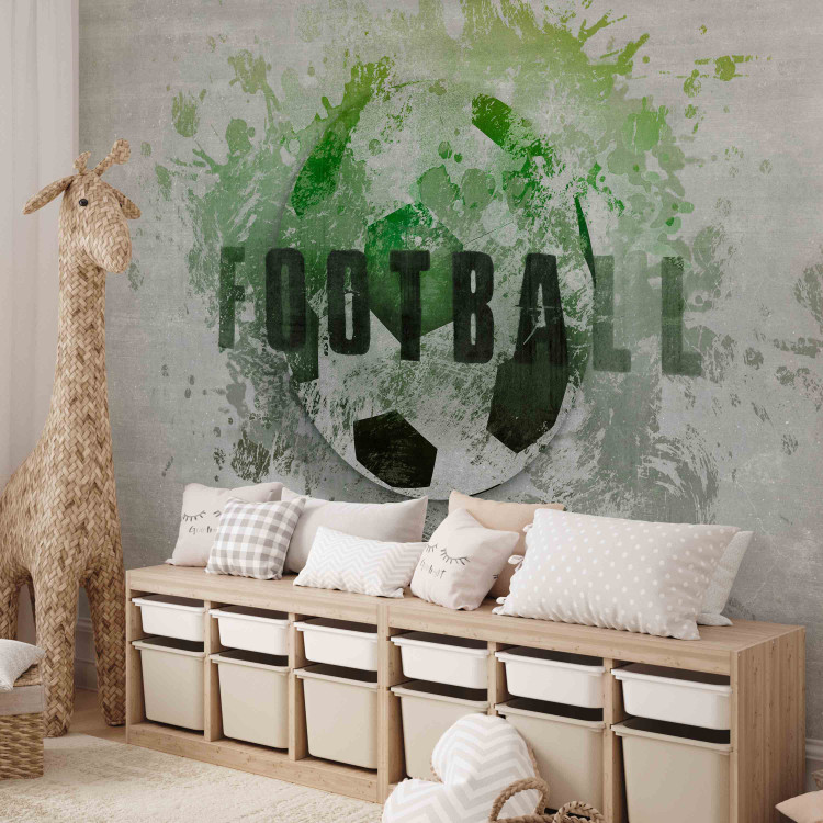 Photo Wallpaper Hobby is football - green motif with a ball and writing in English 143325 additionalImage 6