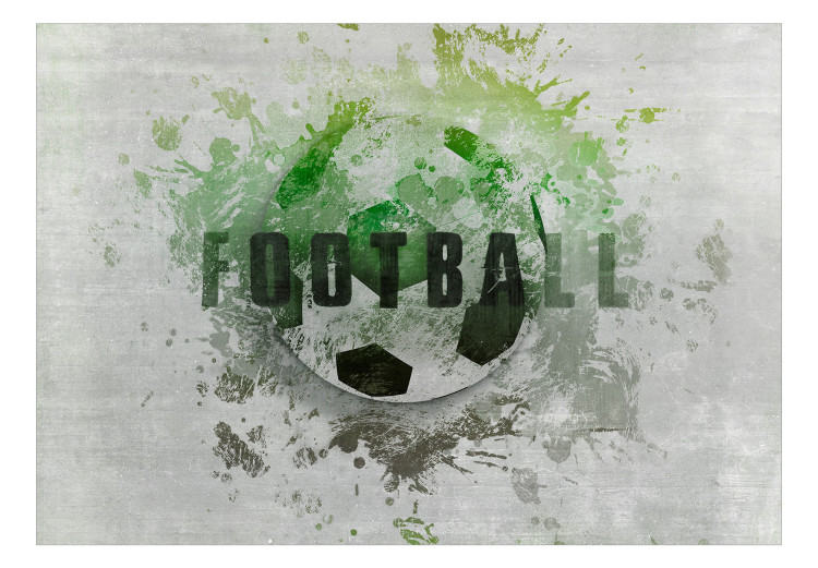 Photo Wallpaper Hobby is football - green motif with a ball and writing in English 143325 additionalImage 1