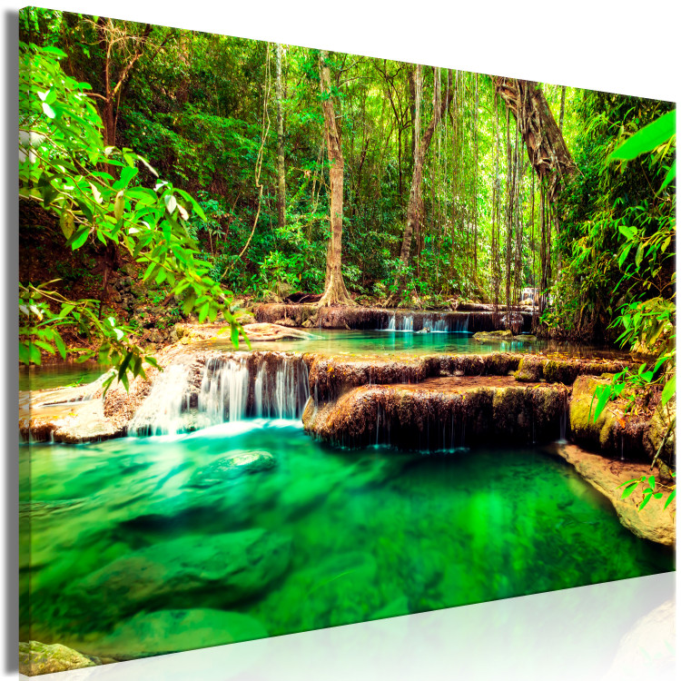 Large canvas print Emerald Waterfall [Large Format]  149025 additionalImage 2