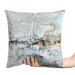 Decorative Velor Pillow Cool Expression - Artistic Composition in Cold Colors 151325 additionalThumb 3