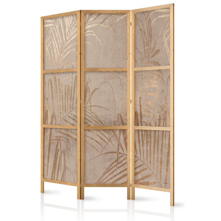 Folding Screen Coast of Palm Trees - Artistic Beige Composition With Leaves [Room Dividers] 151725 additionalImage 5