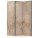 Folding Screen Coast of Palm Trees - Artistic Beige Composition With Leaves [Room Dividers] 151725