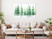 Canvas Print Trees Painted With Watercolor - Spruce Forest in White and Green Colors 151825 additionalThumb 3