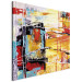 Canvas Print Longing (1-piece) - Futuristic abstraction with colourful splashes 48425 additionalThumb 2