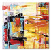 Canvas Print Longing (1-piece) - Futuristic abstraction with colourful splashes 48425