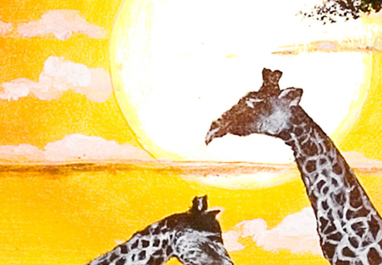 Canvas Print Giraffes by the waterspring 49225 additionalImage 2