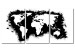 Canvas The World map in black-and-white 55325
