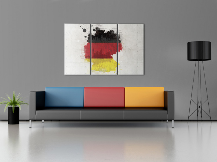 Canvas Art Print Map of Germany - triptych 55425 additionalImage 3