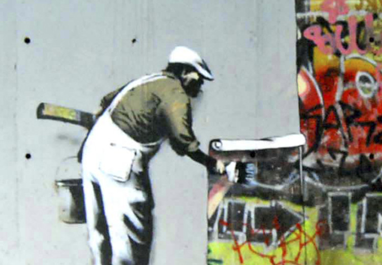 Canvas Wallpaper graffiti (Banksy) 58925 additionalImage 5