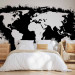 Wall Mural Black and White World - Map with White Continents and Black Oceans 60025 additionalThumb 2