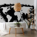 Wall Mural Black and White World - Map with White Continents and Black Oceans 60025 additionalThumb 8