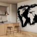 Wall Mural Black and White World - Map with White Continents and Black Oceans 60025 additionalThumb 7