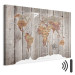 Canvas Print World Map: Wooden Stories 91925 additionalThumb 8