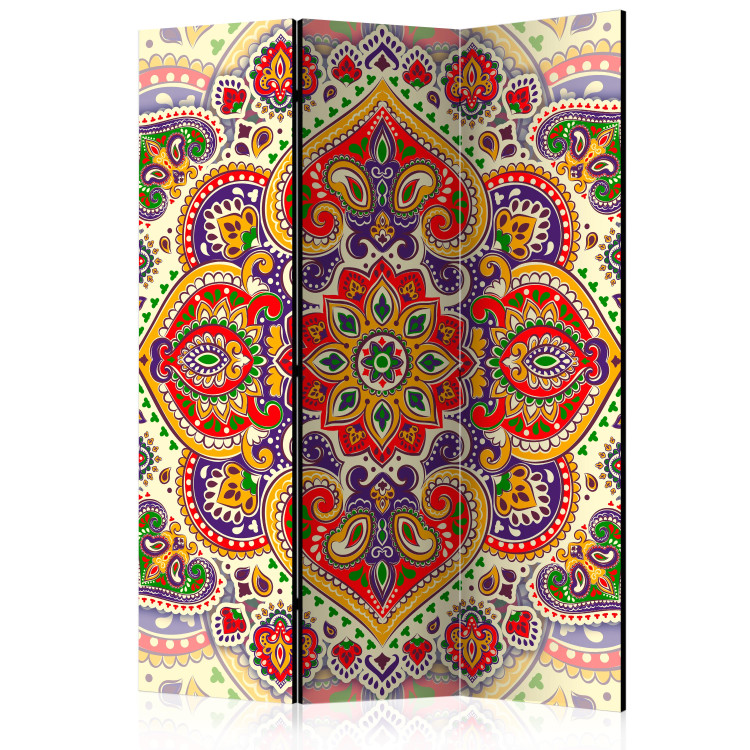 Room Divider Uncommon Exoticism - colorful mandala in bright oriental motif 97925
