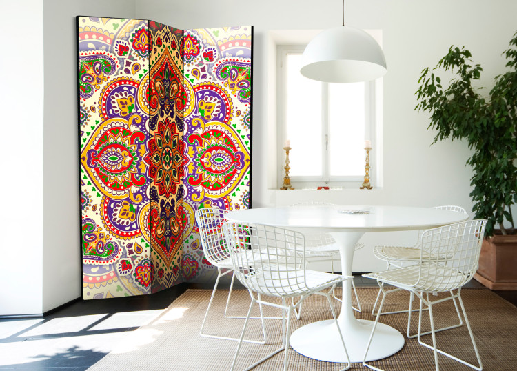 Room Divider Uncommon Exoticism - colorful mandala in bright oriental motif 97925 additionalImage 4