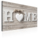 Canvas Print Heart of Home (1-piece) - White English Text in Vintage Style 106235 additionalThumb 2