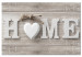 Canvas Print Heart of Home (1-piece) - White English Text in Vintage Style 106235