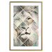 Poster Lion on the Chessboard - wild cat in a colorful geometric abstraction 114435 additionalThumb 17