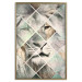 Poster Lion on the Chessboard - wild cat in a colorful geometric abstraction 114435 additionalThumb 14