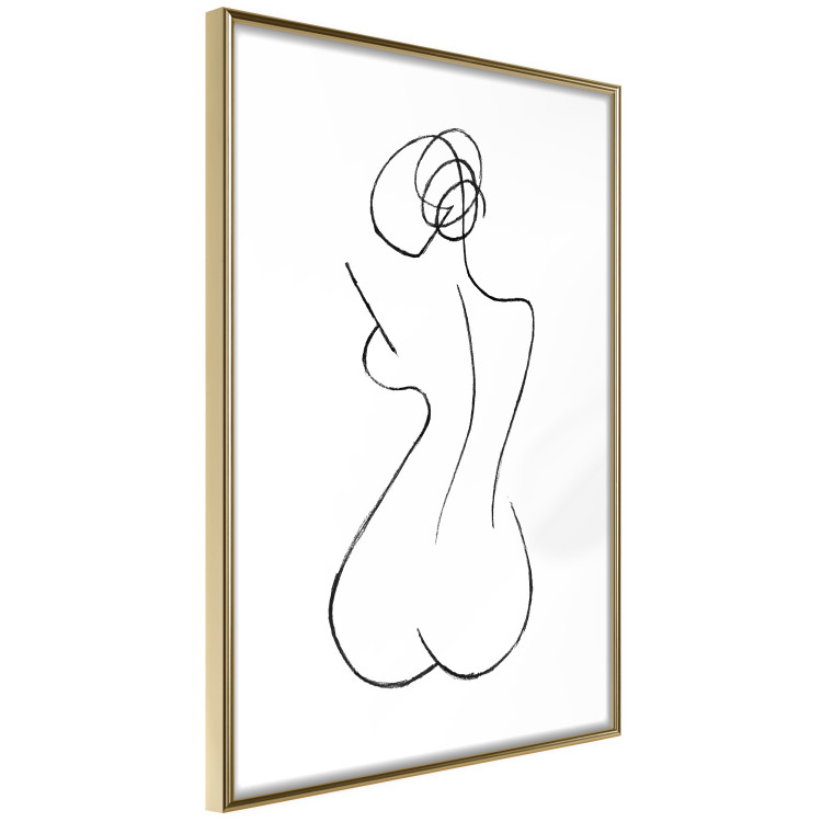 Poster Female Shapes - minimalist black and white line art with a woman 115235 additionalImage 8