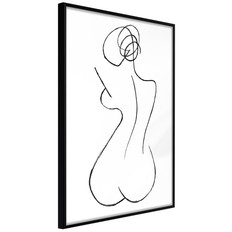 Poster Female Shapes - minimalist black and white line art with a woman 115235 additionalImage 12