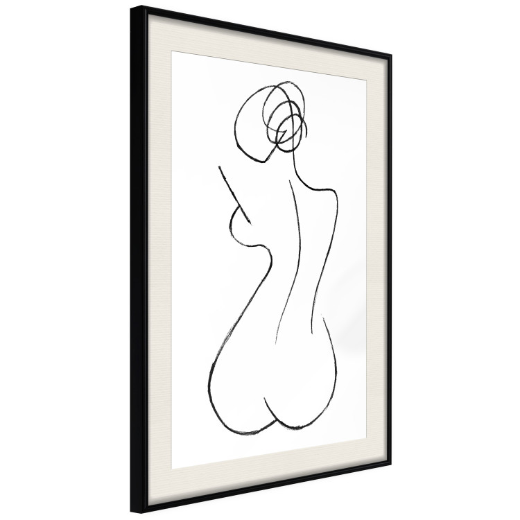 Poster Female Shapes - minimalist black and white line art with a woman 115235 additionalImage 3