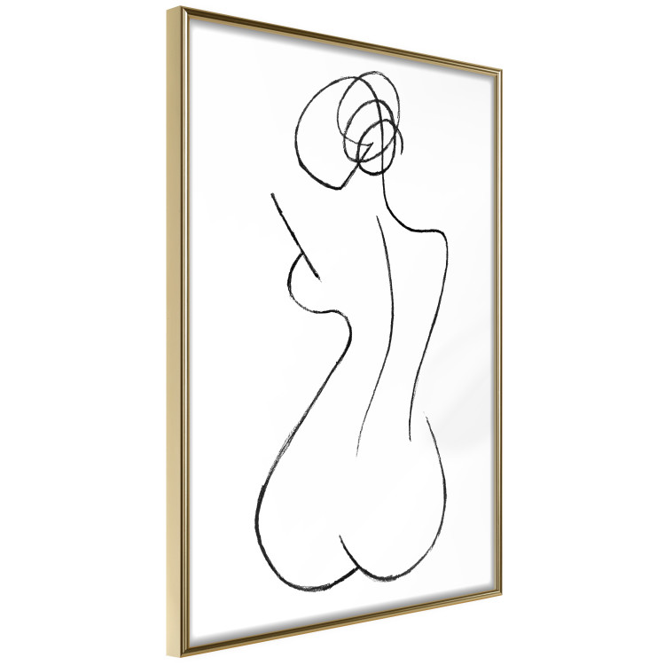 Poster Female Shapes - minimalist black and white line art with a woman 115235 additionalImage 14