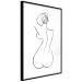 Poster Female Shapes - minimalist black and white line art with a woman 115235 additionalThumb 13