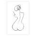 Poster Female Shapes - minimalist black and white line art with a woman 115235 additionalThumb 25
