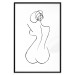 Poster Female Shapes - minimalist black and white line art with a woman 115235 additionalThumb 17
