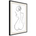 Poster Female Shapes - minimalist black and white line art with a woman 115235 additionalThumb 3