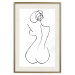Poster Female Shapes - minimalist black and white line art with a woman 115235 additionalThumb 19