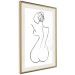Poster Female Shapes - minimalist black and white line art with a woman 115235 additionalThumb 2