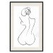 Poster Female Shapes - minimalist black and white line art with a woman 115235 additionalThumb 18