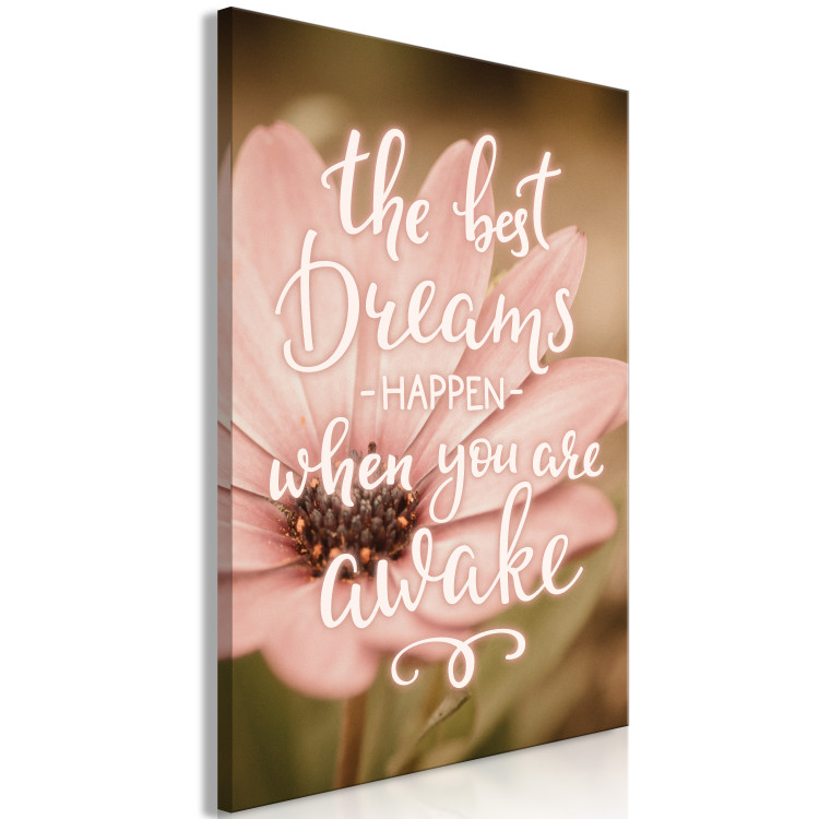 Canvas Art Print The Best Dreams Happen When You Are Awake (1 Part) Vertical 116335 additionalImage 2