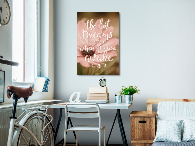 Canvas Art Print The Best Dreams Happen When You Are Awake (1 Part) Vertical 116335 additionalImage 3