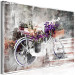 Canvas Flowery Street (1-part) - Bicycle in Shabby Chic Style Under Stairs 116435 additionalThumb 2
