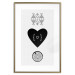 Wall Poster Two Hearts and a Trunk - simple black and white composition in original pattern 117335 additionalThumb 20