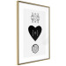 Wall Poster Two Hearts and a Trunk - simple black and white composition in original pattern 117335 additionalThumb 12