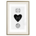 Wall Poster Two Hearts and a Trunk - simple black and white composition in original pattern 117335 additionalThumb 19
