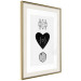 Wall Poster Two Hearts and a Trunk - simple black and white composition in original pattern 117335 additionalThumb 2