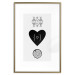 Wall Poster Two Hearts and a Trunk - simple black and white composition in original pattern 117335 additionalThumb 14