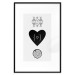 Wall Poster Two Hearts and a Trunk - simple black and white composition in original pattern 117335 additionalThumb 17