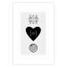 Wall Poster Two Hearts and a Trunk - simple black and white composition in original pattern 117335 additionalThumb 19