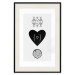 Wall Poster Two Hearts and a Trunk - simple black and white composition in original pattern 117335 additionalThumb 18
