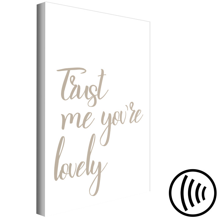 Canvas Art Print Trust me you're lovely - a sign in English on a white background 117835 additionalImage 6