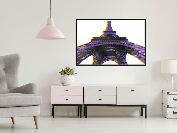 Wall Poster Architectural Hypnosis - purple Eiffel Tower from a frog's perspective 117935 additionalImage 3