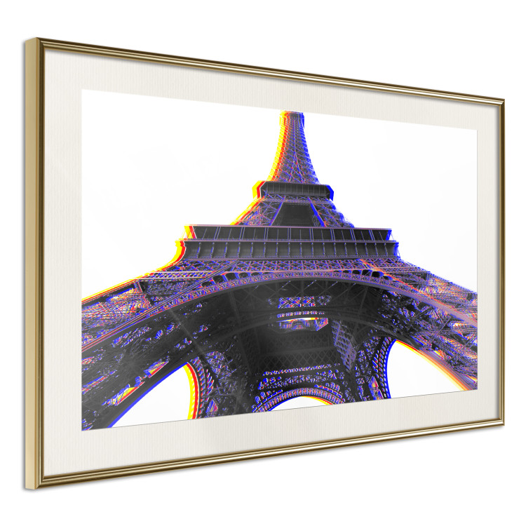 Wall Poster Architectural Hypnosis - purple Eiffel Tower from a frog's perspective 117935 additionalImage 2