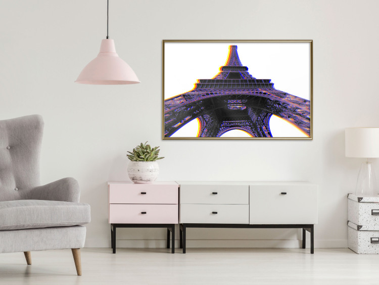 Wall Poster Architectural Hypnosis - purple Eiffel Tower from a frog's perspective 117935 additionalImage 5