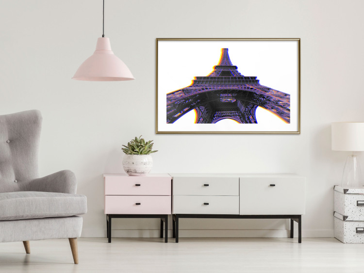 Wall Poster Architectural Hypnosis - purple Eiffel Tower from a frog's perspective 117935 additionalImage 15